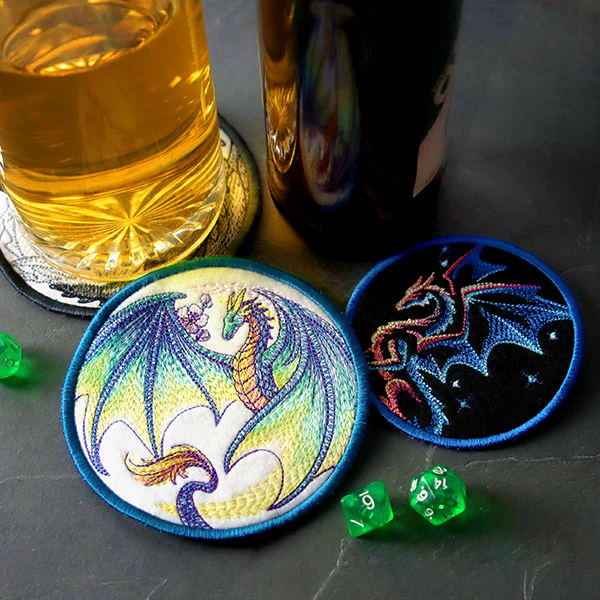 A Dragon Coasters (In-the-Hoop) Design Pack - Image 4
