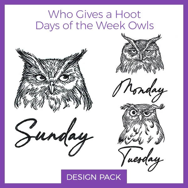 A Who Gives a Hoot Days of the Week Owls Design Pack - Image 3