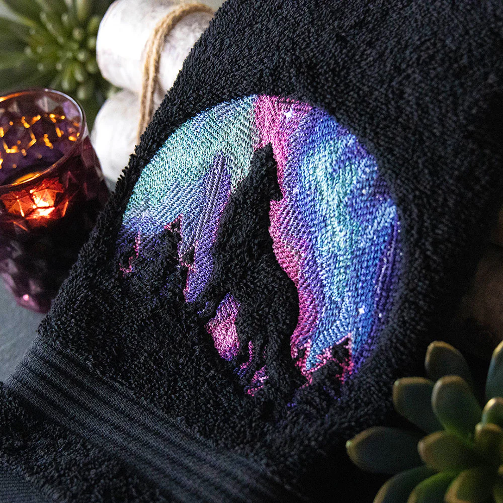 Aurora Wolf Silhouette (Embossed) - Image 3