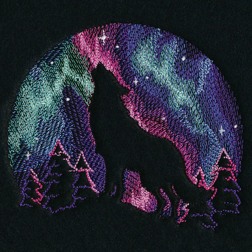 Aurora Wolf Silhouette (Embossed) - Image 5