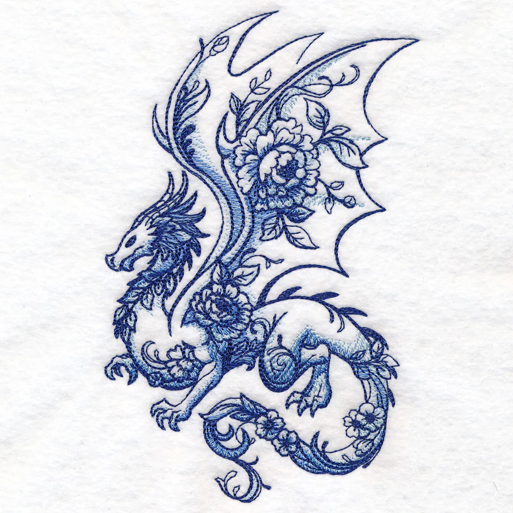 Delft Blue Floral Dragon - Image 5