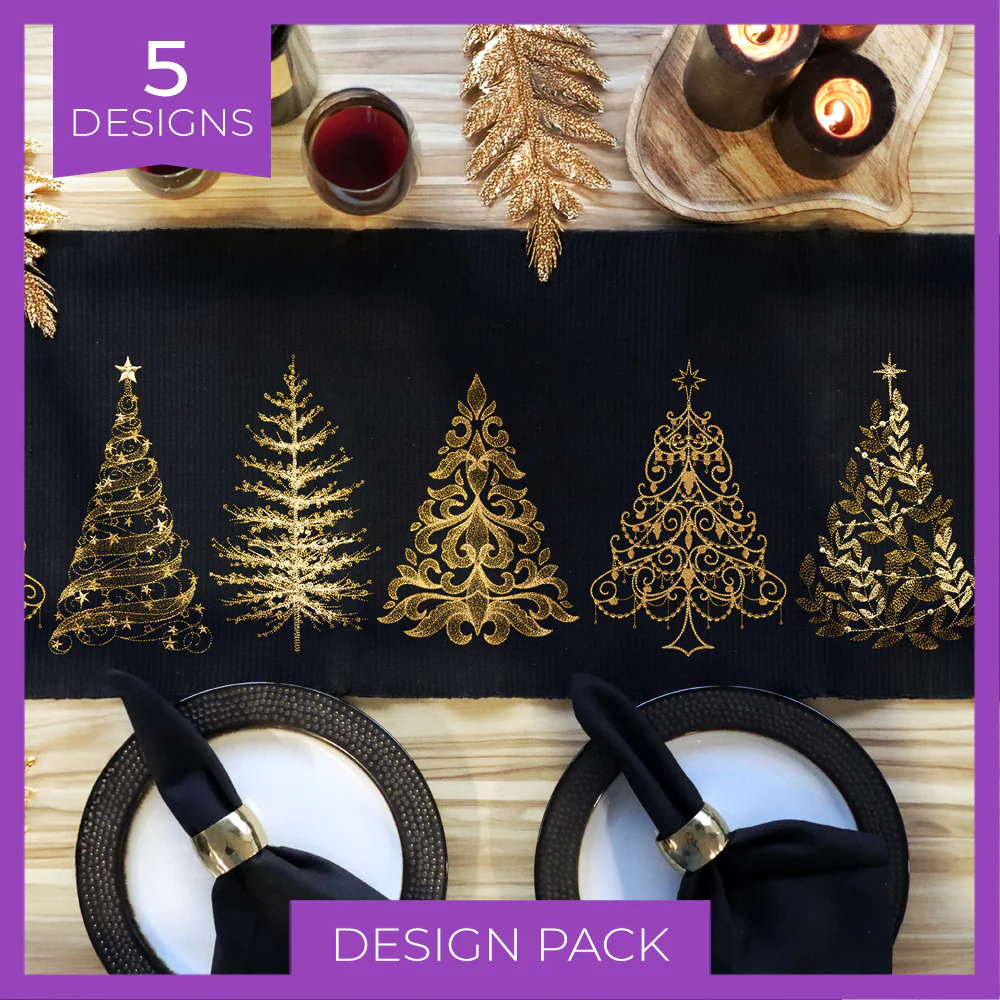 Gilded Glow Christmas Trees Design Pack - Image 6