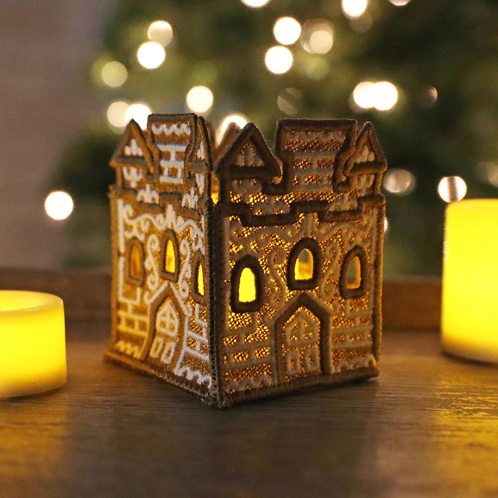 Gingerbread Castle Lantern (Lace) - Image 5