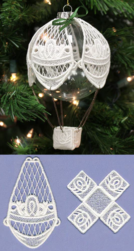 Hot Air Balloon Ornament Cover (Lace) - Image 4