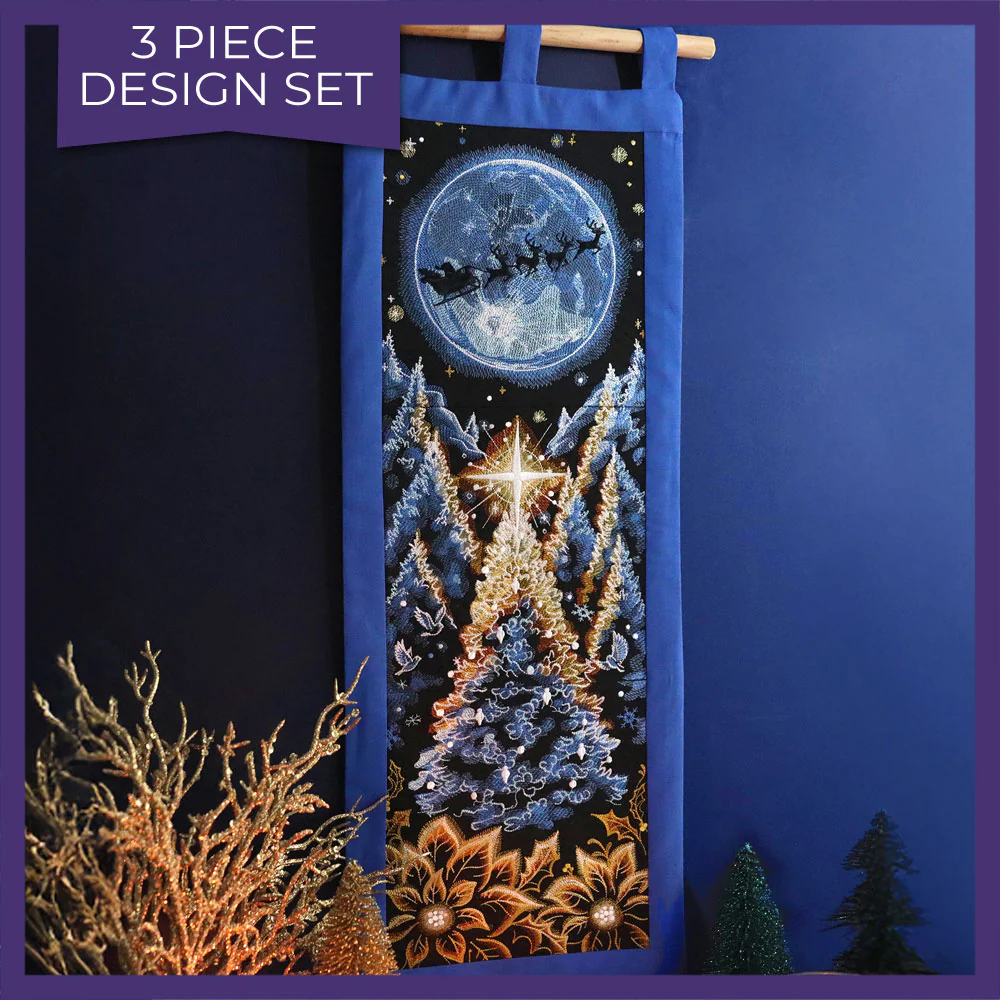 Magical Christmas Moonlit Forest Panel Scene - Image 10