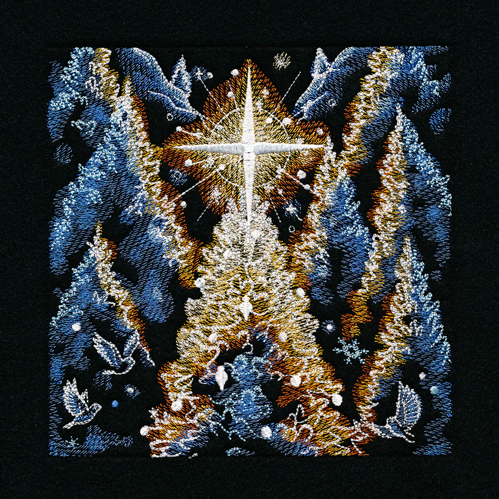 Magical Christmas Moonlit Forest Panel Scene - Image 12