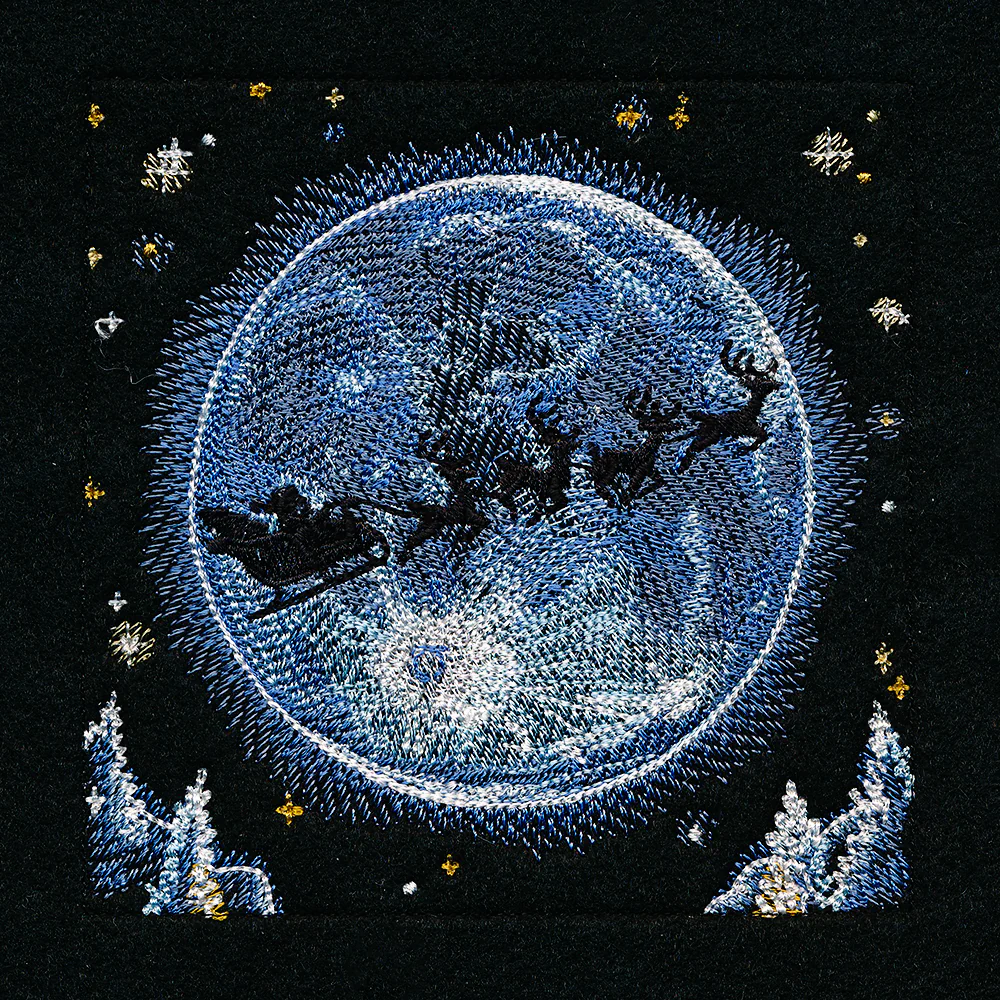 Magical Christmas Moonlit Forest Panel Scene - Image 21