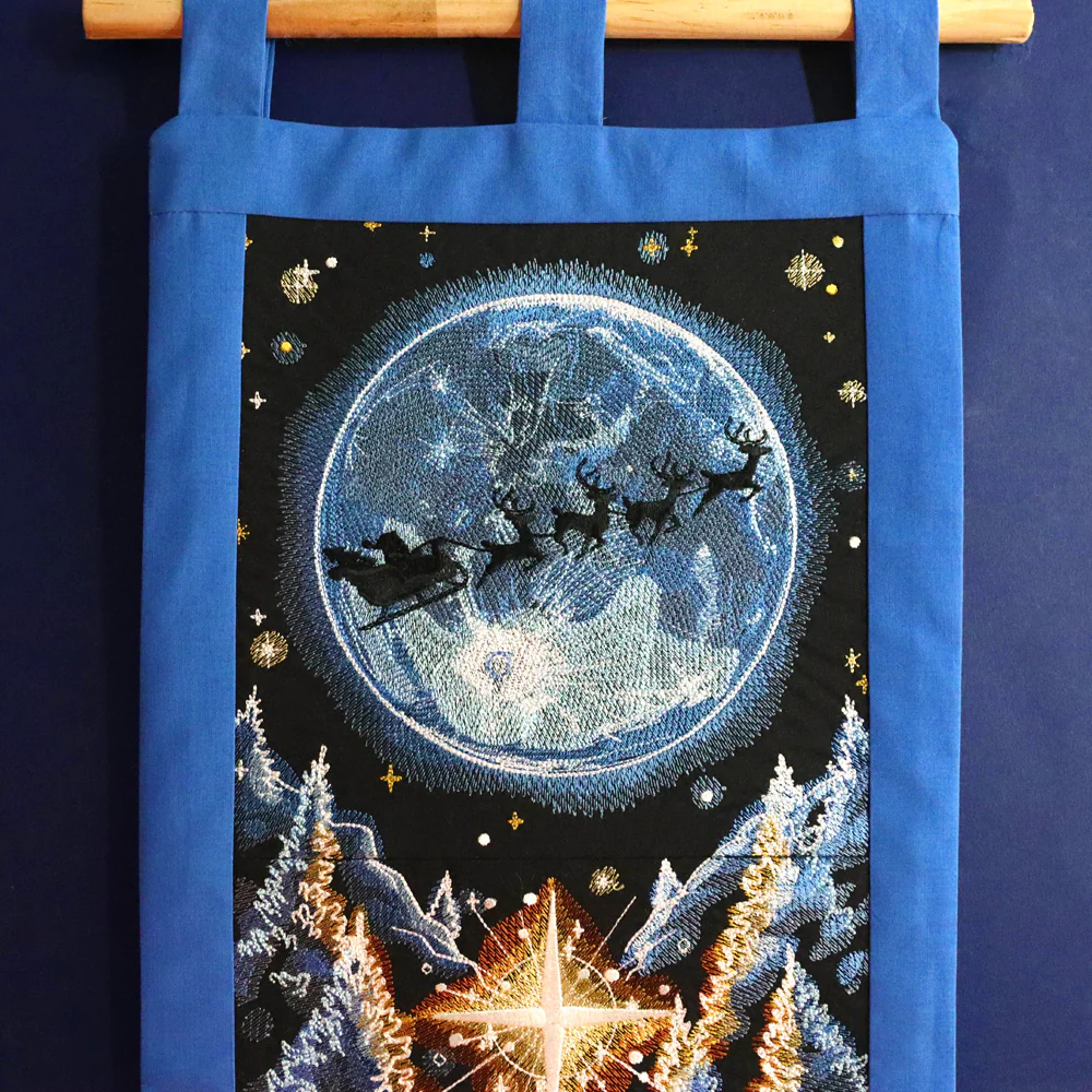 Magical Christmas Moonlit Forest Panel Scene - Image 6