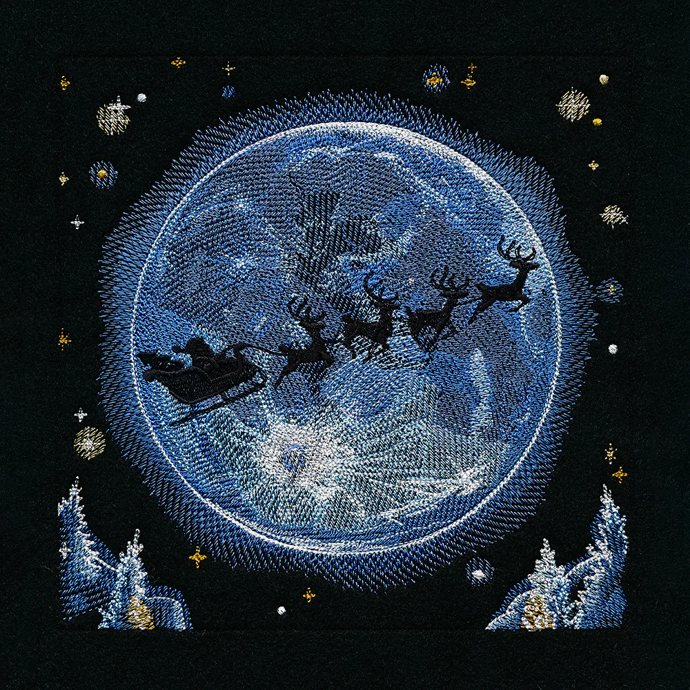 Magical Christmas Moonlit Forest Panel Scene - Image 9