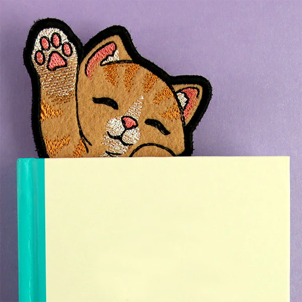 Reaching for Cuddles Cat Bookmark (In-the-Hoop) - Image 4