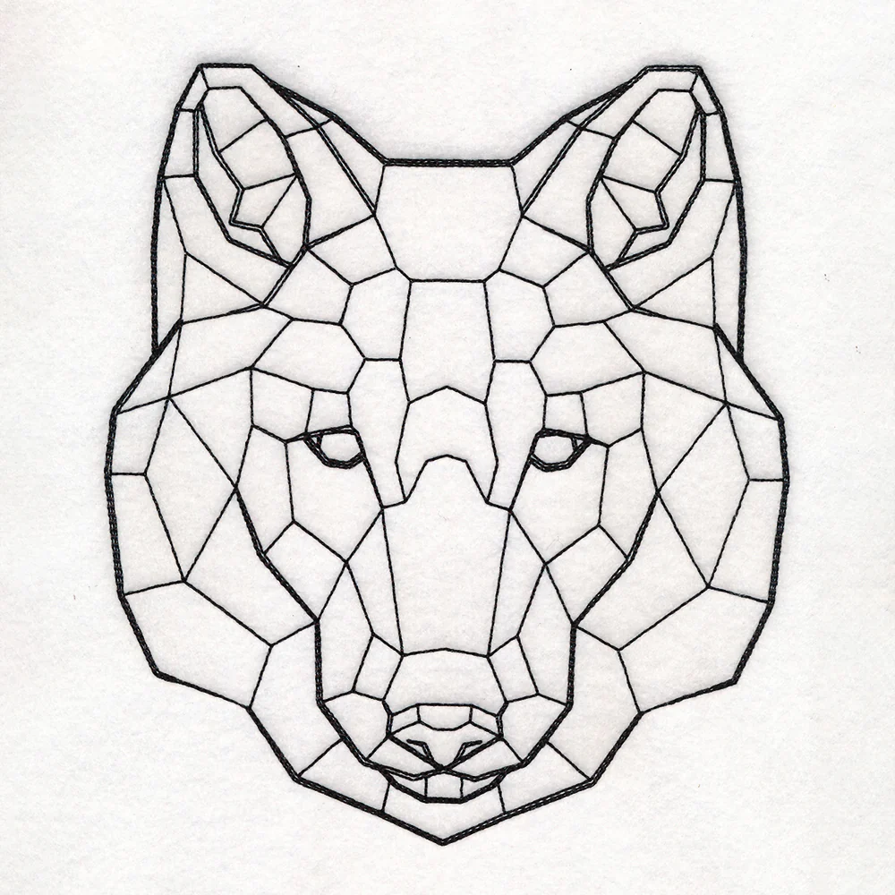 Simple Geometric Wolf (Quilting) - Image 4