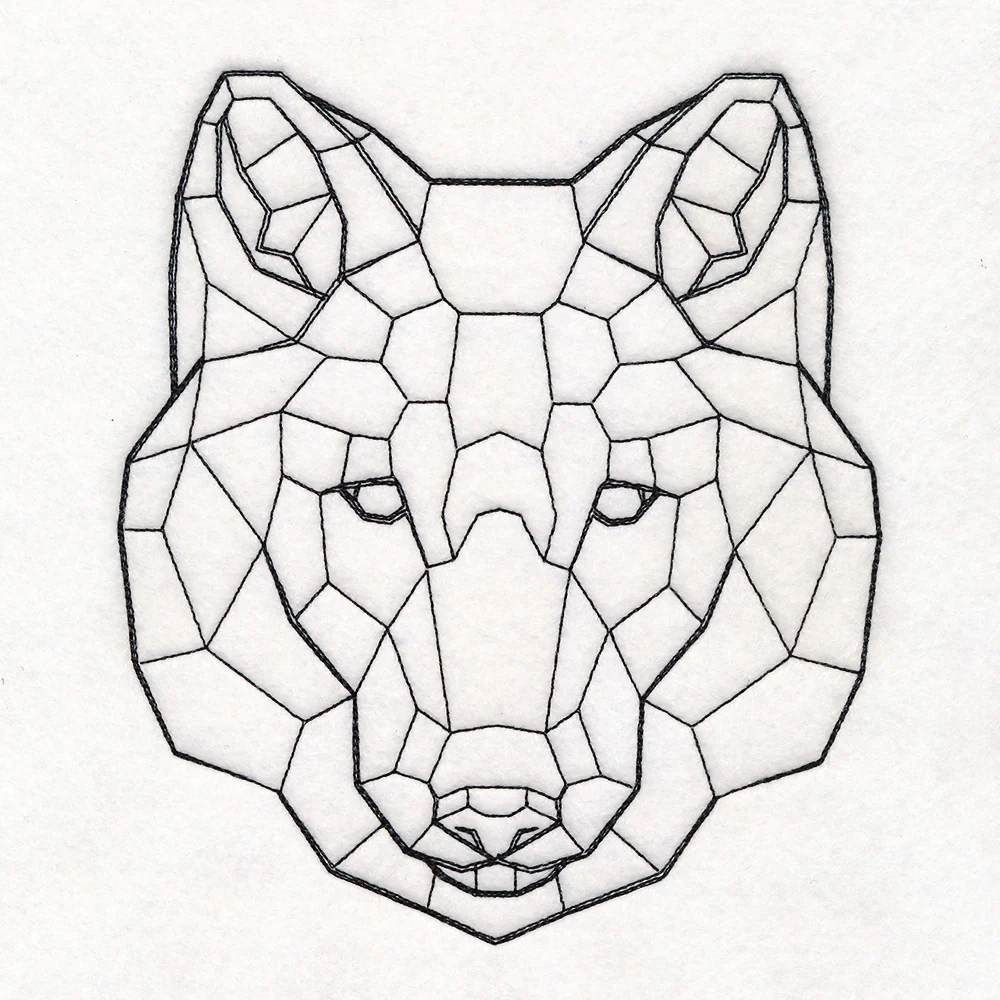 Simple Geometric Wolf (Quilting) - Image 5