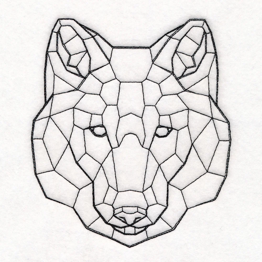 Simple Geometric Wolf (Quilting) - Image 6