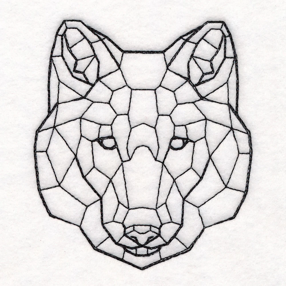 Simple Geometric Wolf (Quilting) - Image 7