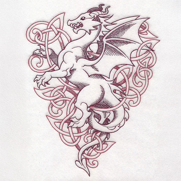 Simple Heraldic Knotwork Dragon - Image 3