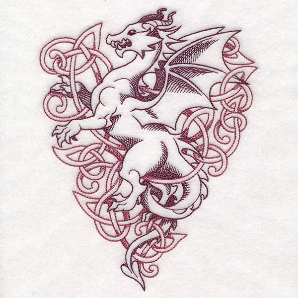 Simple Heraldic Knotwork Dragon - Image 7