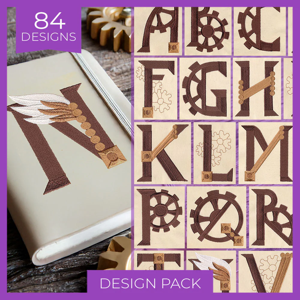 Steampunk Alphabet (Design Pack) - Image 3