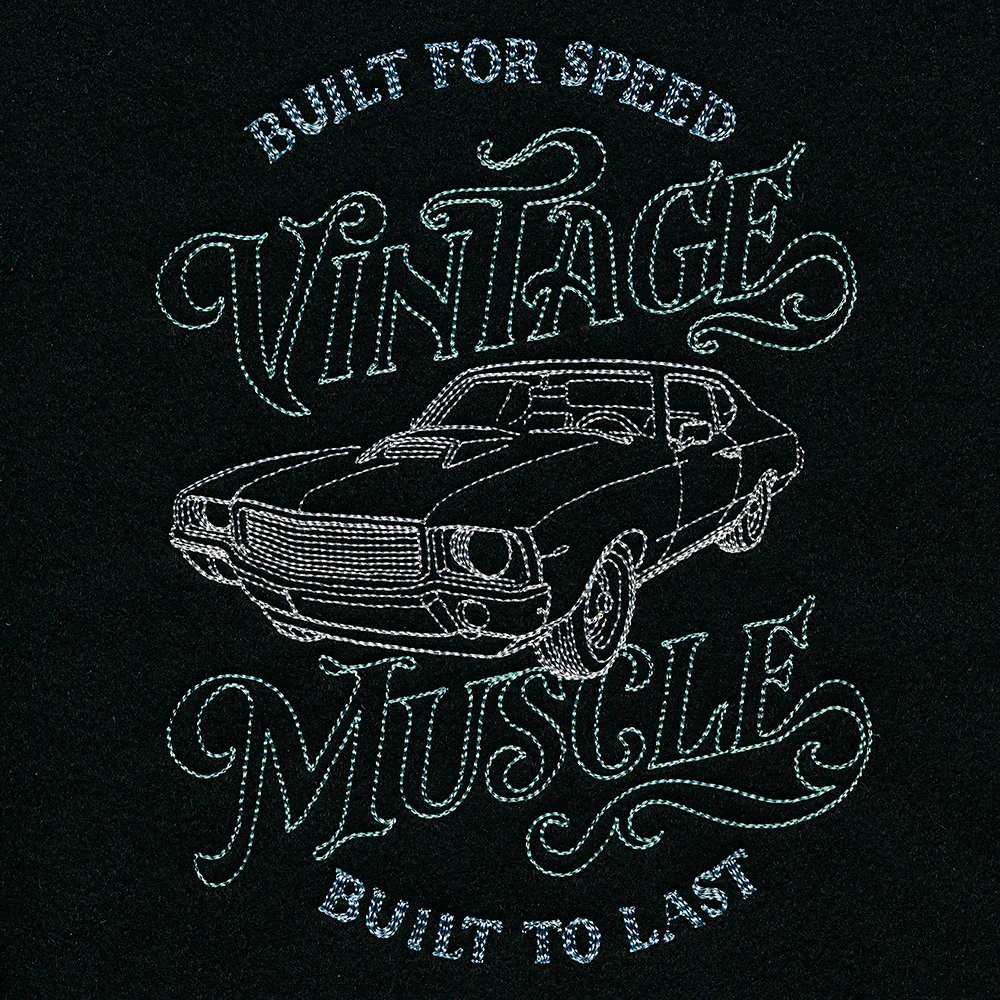 Vintage Muscle Car Etching - Image 3