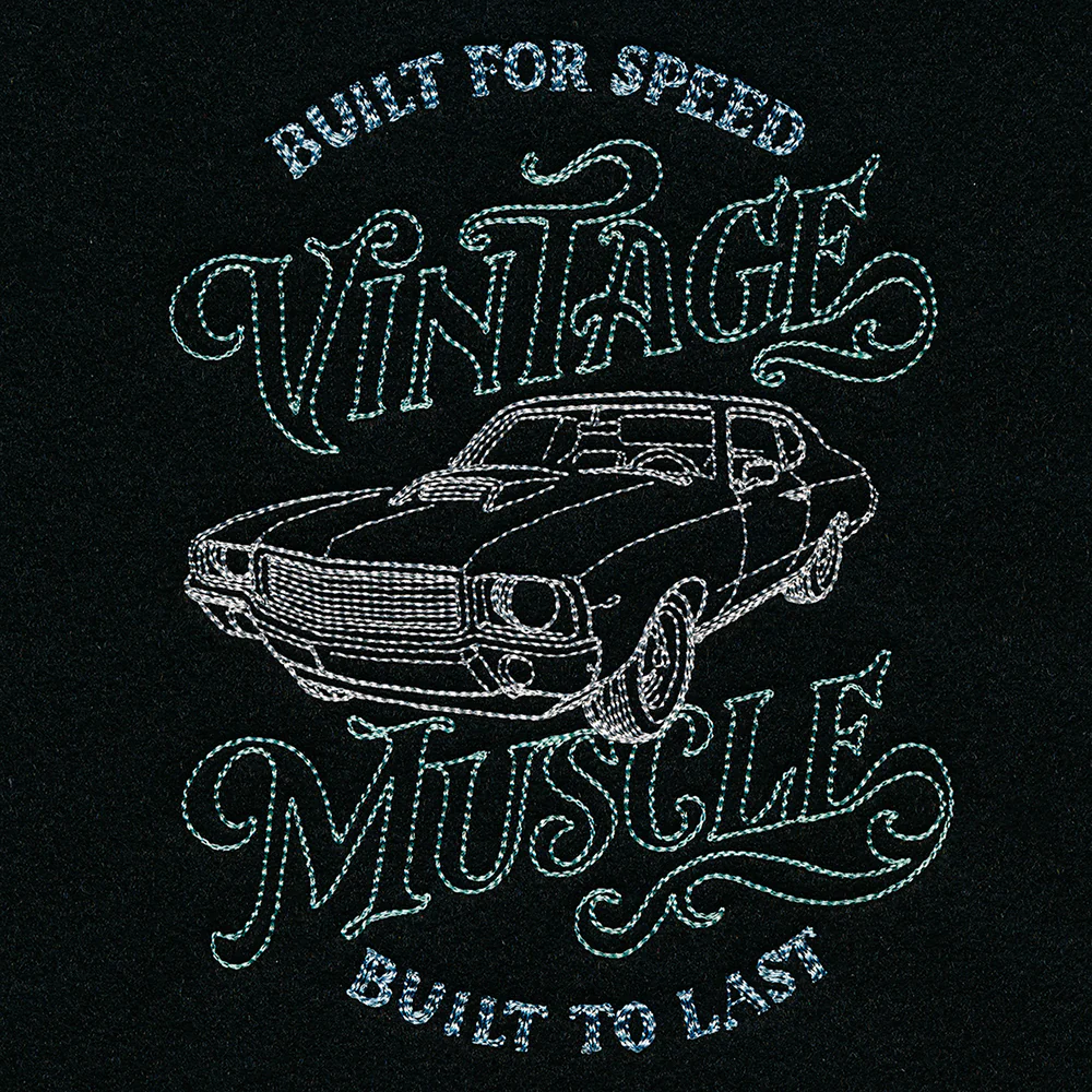 Vintage Muscle Car Etching - Image 4